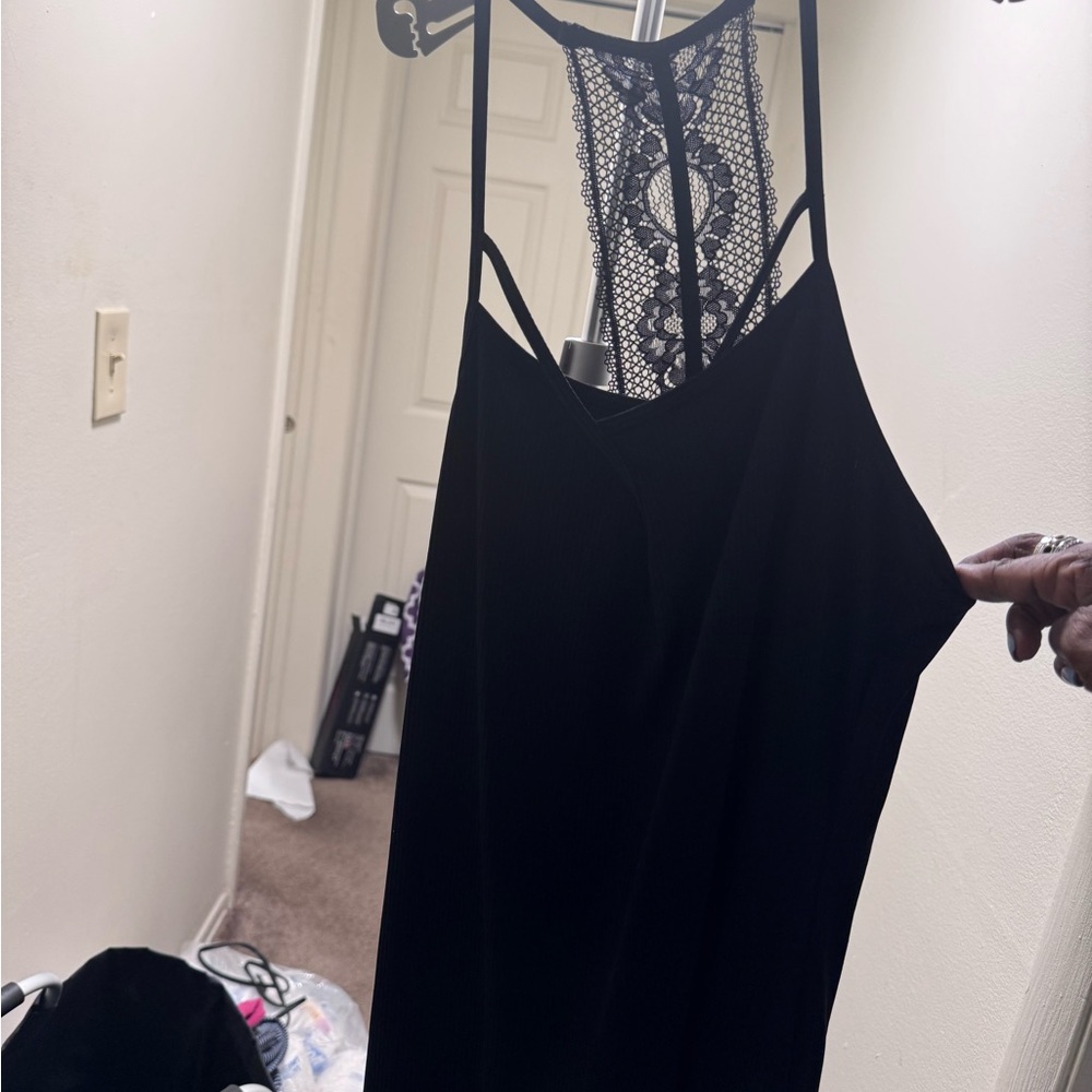 Gilligan & O'Malley Black Lace Chemise